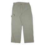 ALLSPORT Womens Regular Beige Polyester Blend Trousers W30 L27 Multi Pocket Zip