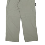 ALLSPORT Womens Regular Beige Polyester Blend Trousers W30 L27 Multi Pocket Zip