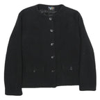 TAMMY WEIJL Womens Black Wool Blend Button Jacket M Plain Classic Style