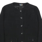 TAMMY WEIJL Womens Black Wool Blend Button Jacket M Plain Classic Style