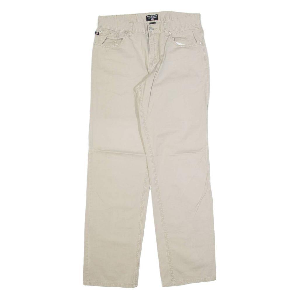 RALPH LAUREN POLO JEANS COMPANY Womens Trousers Cream Regular Straight W30 L31