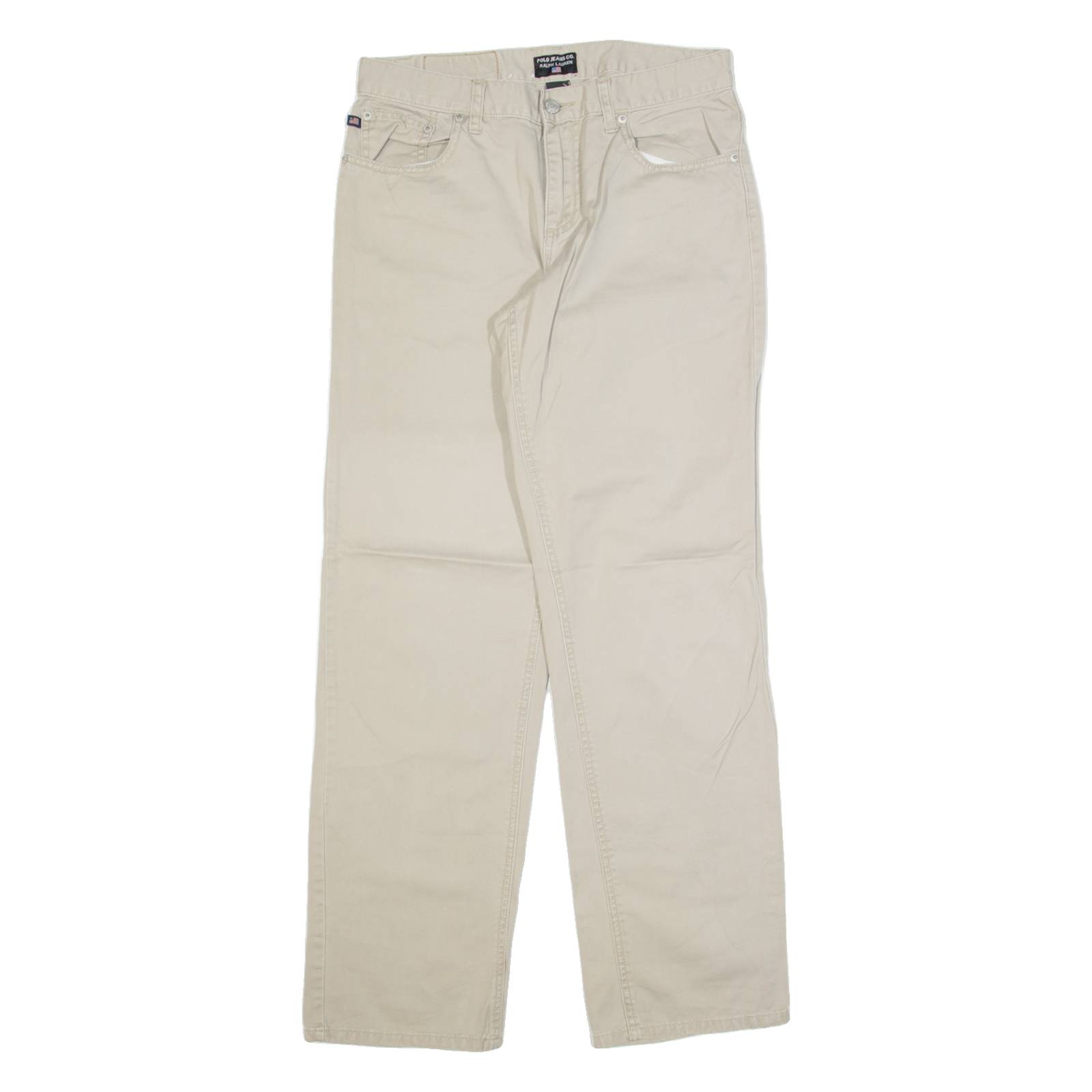 RALPH LAUREN POLO JEANS COMPANY Womens Trousers Cream Regular Straight W30 L31