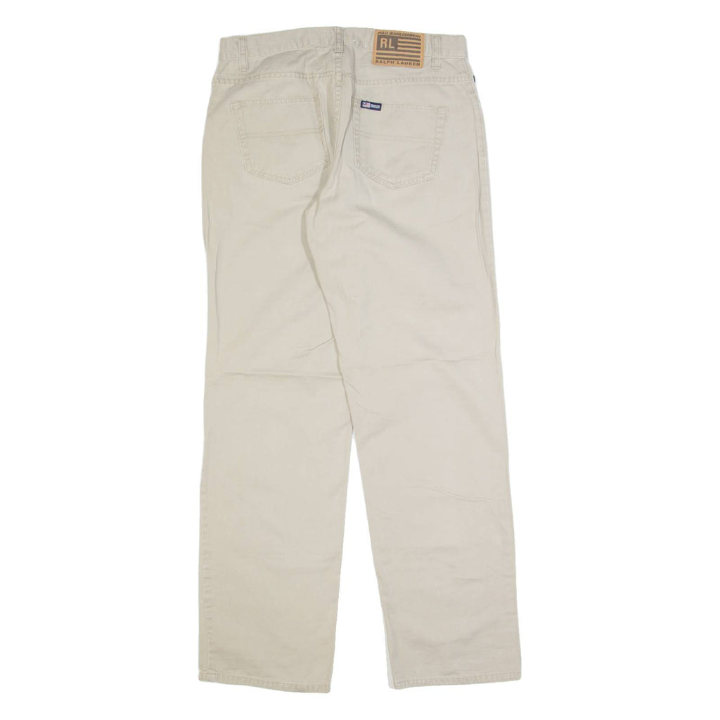 RALPH LAUREN POLO JEANS COMPANY Womens Trousers Cream Regular Straight W30 L31
