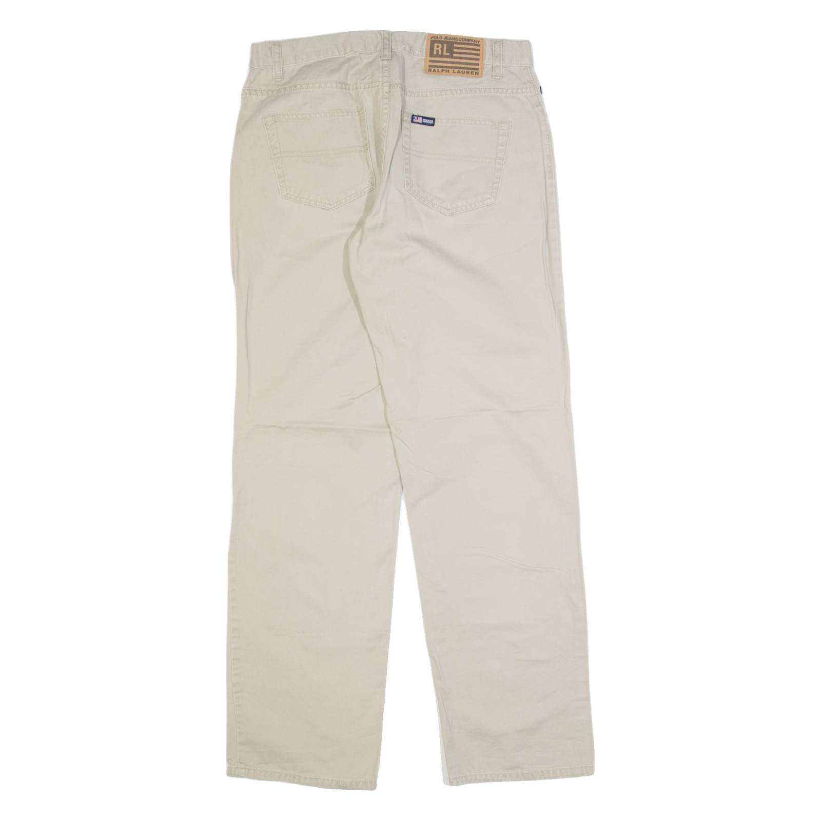 RALPH LAUREN POLO JEANS COMPANY Womens Trousers Cream Regular Straight W30 L31