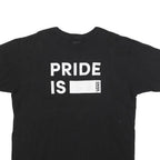 VANS Mens Black Pride Is Graphic T-Shirt L Short Sleeve Crew Neck Cotton Blend