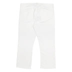 FAT FACE Womens White Regular Fit Straight Denim Jeans Cotton Blend W33 L23 Zip