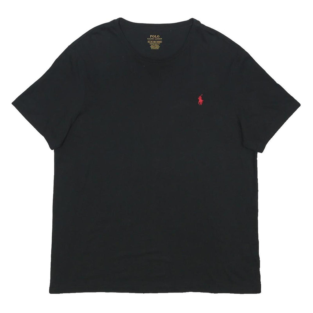 POLO RALPH LAUREN Mens Black Classic T-Shirt XL Short Sleeve Crew Neck Cotton