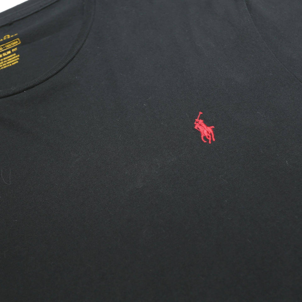 POLO RALPH LAUREN Mens Black Classic T-Shirt XL Short Sleeve Crew Neck Cotton