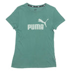 PUMA Womens T-Shirt Green Crew Neck S