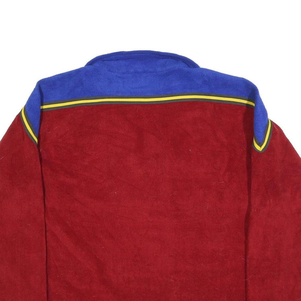 R2 Mens Red & Blue Patterned Pullover Jumper Crew Neck Polyester Blend L Casual