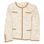 FLORENCE COUTURE Womens Blazer Coat Beige M