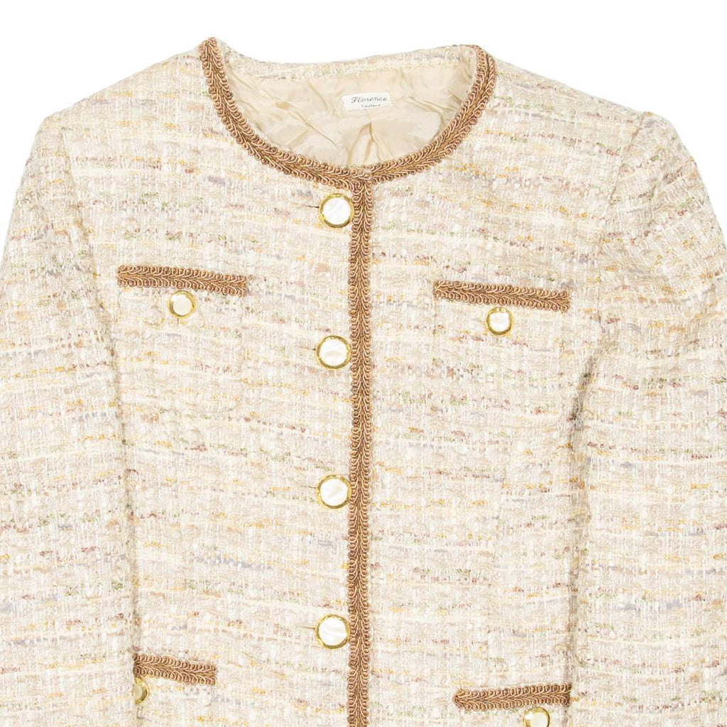FLORENCE COUTURE Womens Blazer Coat Beige M