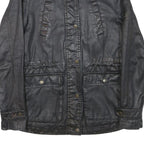 DIESEL Womens Black Zip Jacket S Polyester Blend Casual Outerwear