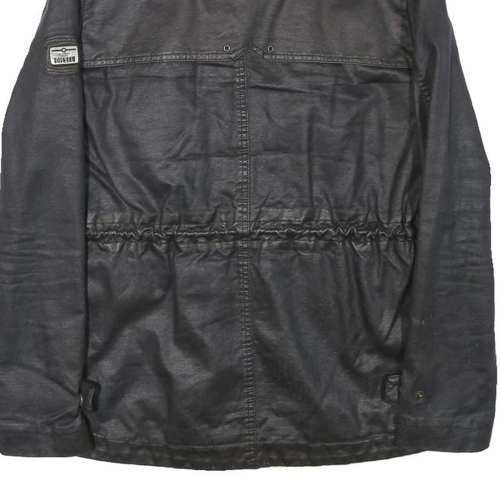 DIESEL Womens Black Zip Jacket S Polyester Blend Casual Outerwear