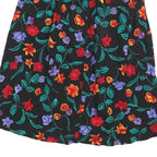 SAG HARBOR Womens Black Floral Print Midi Skirt Polyester Blend S Elegant