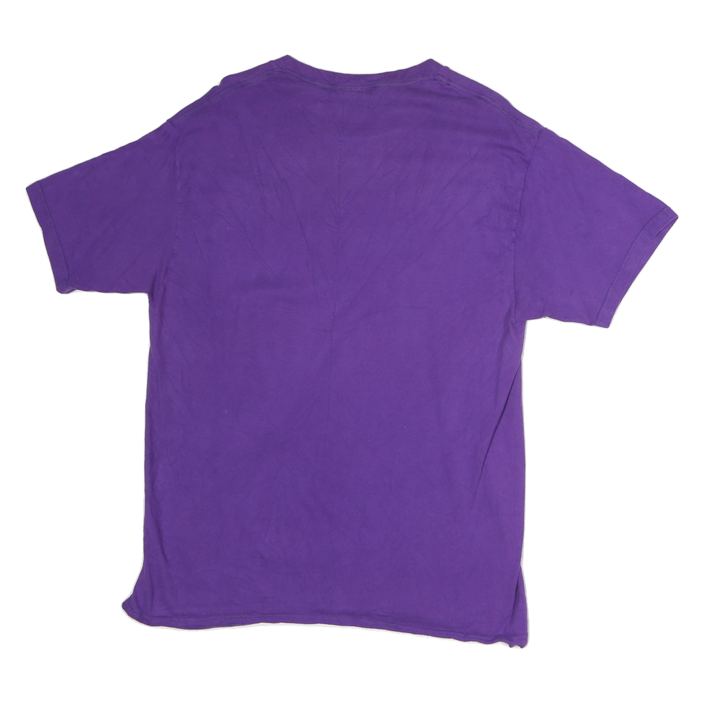 NFL Mens Purple Minnesota Vikings Graphic T-Shirt L Short Sleeve Crew Neck