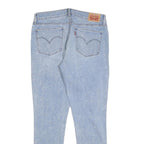 LEVI'S 711 Womens Jeans Light Blue Slim Skinny Denim W32 L32 Zip Cotton Blend