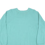 Womens Blue Sweatshirt XL Cotton Crew Neck Pullover Casual Plain Comfort