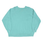 Womens Blue Sweatshirt XL Cotton Crew Neck Pullover Casual Plain Comfort