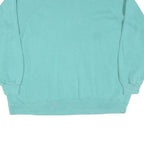 Womens Blue Sweatshirt XL Cotton Crew Neck Pullover Casual Plain Comfort