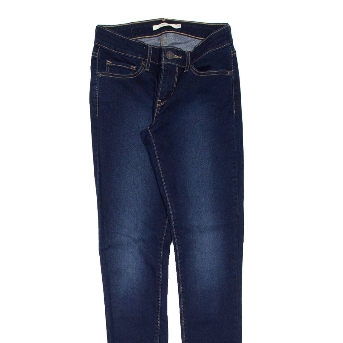 LEVI'S 711 Womens Jeans Blue Slim Skinny Stone Wash W26 L32