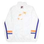 FILA Mens White Blue & Orange Tennis Jacket 2XL Polyester Zip Sports
