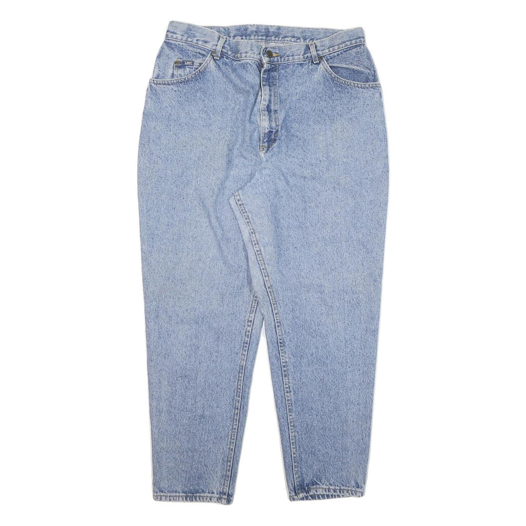 LEE Womens Jeans Blue Relaxed Tapered Denim Medium W34 L26 Zip Closure