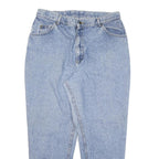 LEE Womens Jeans Blue Relaxed Tapered Denim Medium W34 L26 Zip Closure