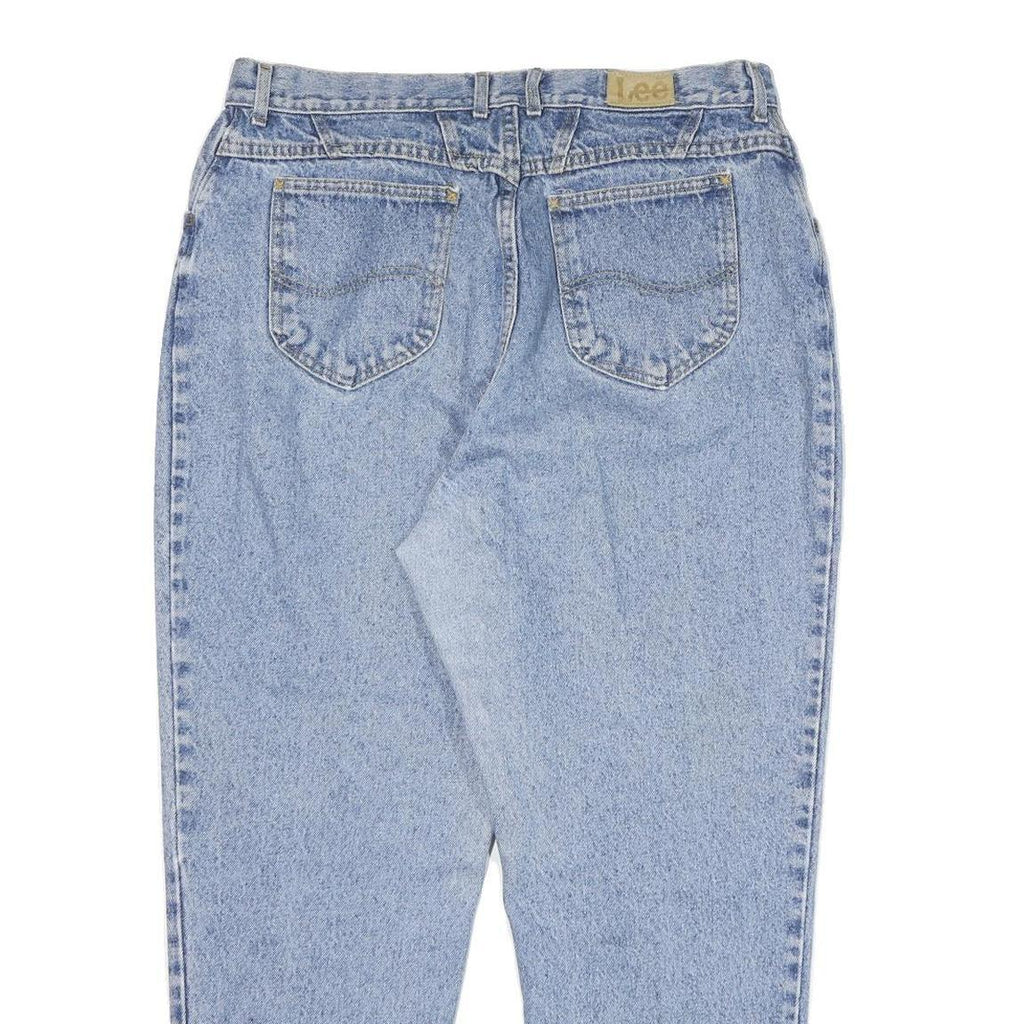 LEE Womens Jeans Blue Relaxed Tapered Denim Medium W34 L26 Zip Closure