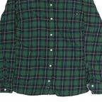 TOMMY HILFIGER Mens Green & Navy Check Shirt M Classic Button Shirt