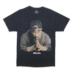 POETIC JUSTICE Mens Black Graphic T-Shirt M Short Sleeve Crew Neck Cotton Casual