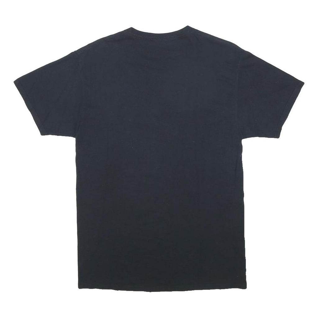 POETIC JUSTICE Mens Black Graphic T-Shirt M Short Sleeve Crew Neck Cotton Casual