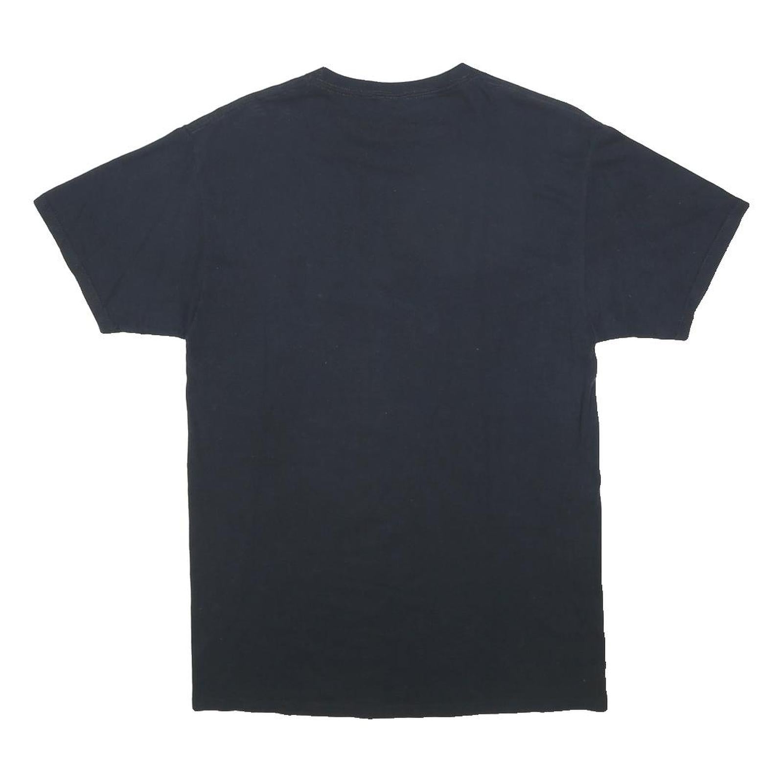 POETIC JUSTICE Mens Black Graphic T-Shirt M Short Sleeve Crew Neck Cotton Casual