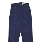 EDDIE BAUER Womens Slim Navy Blue Cotton Blend Slim Tapered Trousers W27 L30