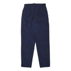 EDDIE BAUER Womens Slim Navy Blue Cotton Blend Slim Tapered Trousers W27 L30