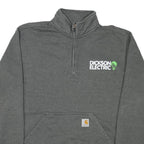 CARHARTT Mens Grey Dickson Electric 1/4 Zip S Cotton Blend Sweatshirt Workwear