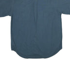 BUGLE BOY Mens Blue Cotton Casual Shirt L Button Pocket Embroidered Crest