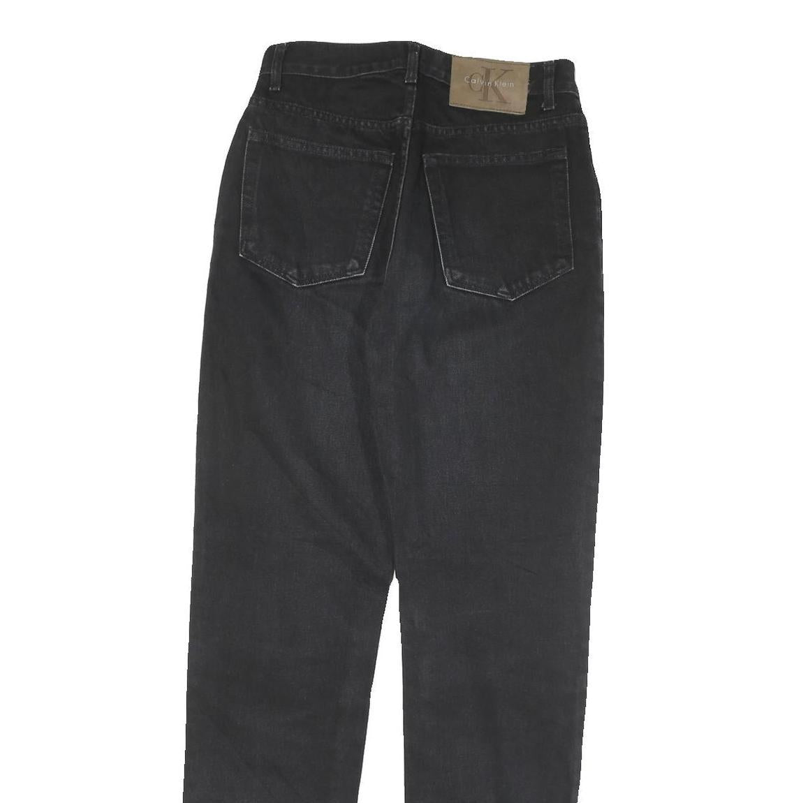 CALVIN KLEIN JEANS Womens Black Regular Straight Denim Medium W26 L30 Stylish