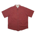 CARHARTT Mens Red Cotton Blend Short Sleeve Shirt XL Button Pocket Casual