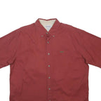CARHARTT Mens Red Cotton Blend Short Sleeve Shirt XL Button Pocket Casual