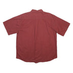CARHARTT Mens Red Cotton Blend Short Sleeve Shirt XL Button Pocket Casual