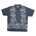 CHEROKEE Mens Hawaiian Shirt Blue Floral XL