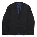 ZARA MAN Mens Black Jacket M Cotton Blend Classic Button Closure Plain Smart