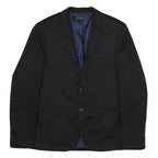 ZARA MAN Mens Black Jacket M Cotton Blend Classic Button Closure Plain Smart