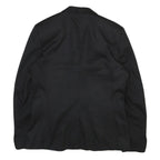 ZARA MAN Mens Black Jacket M Cotton Blend Classic Button Closure Plain Smart