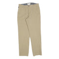 DOCKERS Mens Cotton Blend Beige Slim Straight Trousers W28 L27 Classic Zip