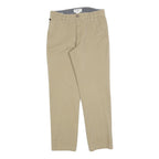 DOCKERS Mens Cotton Blend Beige Slim Straight Trousers W28 L27 Classic Zip