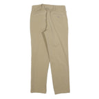 DOCKERS Mens Cotton Blend Beige Slim Straight Trousers W28 L27 Classic Zip