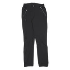 REGATTA Womens Black Slim Zip Polyester Blend Trousers W26 L32 Lightweight