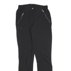 REGATTA Womens Black Slim Zip Polyester Blend Trousers W26 L32 Lightweight